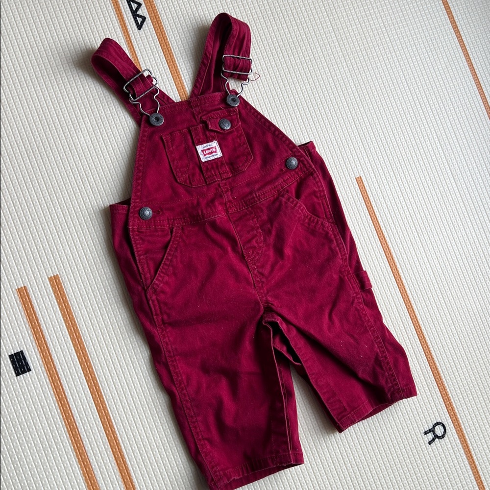 Levi’s red overalls 3-6 month